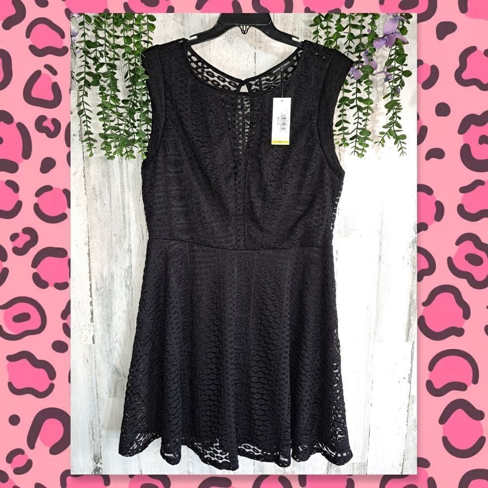 NWT Fashion to Figure Black Lace Dress